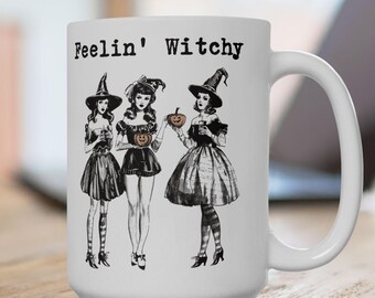 Feeling Witchy Mug: Halloween Coffee Mug, Witch Spell Design