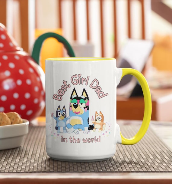 Girl Dad Bluey mug, best dad ever, Bluey mug, best daddy ever mug, girl dad mug, Fathers day gift from girl, Daddys girl, girl dad