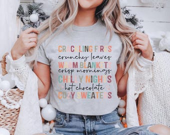 Hello Fall T-Shirt: Comfort Colors Autumn Graphic Tee