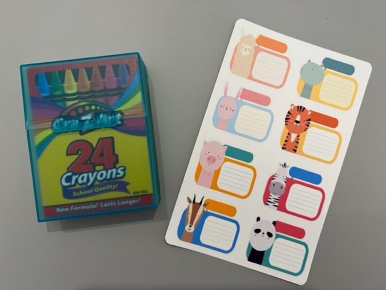 Plastic Crayon Box Set Etsy