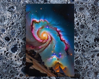 Nebel Galaxie Kunst gespannte Leinwand, Weltraum Kosmos gerahmt und ungerahmt, Ring der Sterne 10K Hyperauflösung Wandkunst