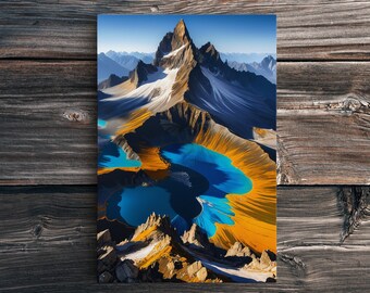 Mountain Oasis Lake Print Gespannte Leinwand, Naturszene Kunstwerk für Wohnkultur, lebendige gerahmte und ungerahmte, ausgefallene Wandkunst