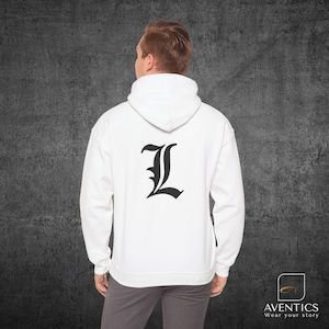 L Symbol Hoodie - Death Note Anime Hoodie