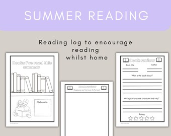 Childrens summer reading journal, Kids reading review, Reading log template,  Reading tracker, Reading log, Printable reading progress, book