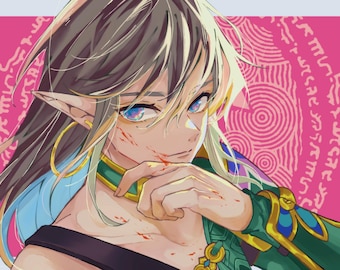 LOZ｜Link holographic print| A5 Print |TOTK