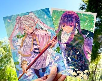 Frieren Anime Art Print | Fern, Holographic Lamination (A5)