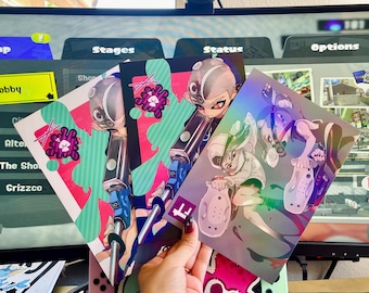 Splatoon Art Print | A5 Holographic Game Print