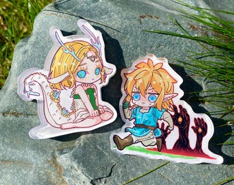 LOZ｜Zelda and Link Magnet | Refrigerator Magnet