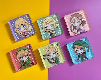 LOZ| Princess Zelda & Link Acrylic  Fridge Magnet| 1.57‘’in