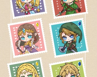 LOZ|Hyrule postage sticker| sticker set