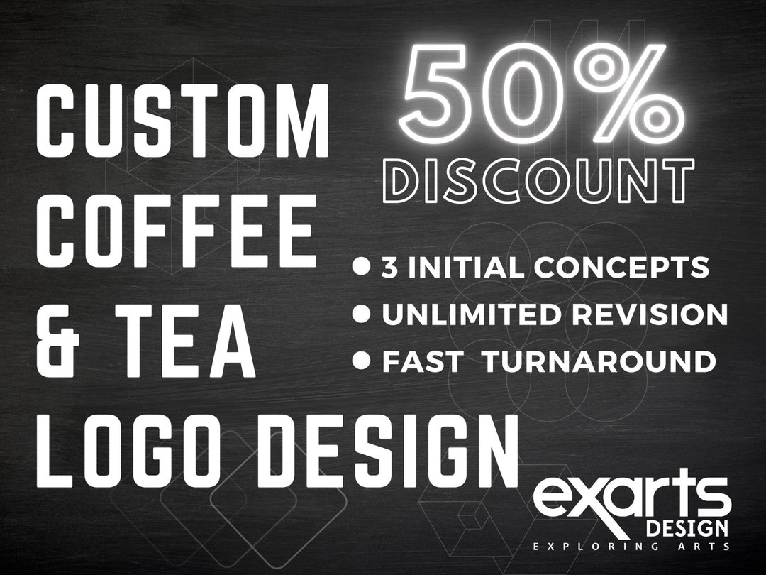 Custom Coffee and Tea Business Logo Design Custom Coffee Etsy