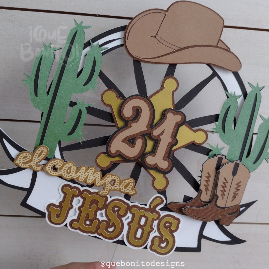 Cake Topper Vaquero/ Cake Topper Del Oeste/ Vaquero/ Etsy