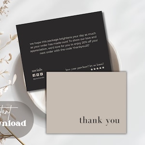 de remerciement de luxe MODIFIABLE | Insertion professionnelle tendance | Modèle de toile | de remerciements de luxe élégant de Zazzle.be Liste d'envies Vous avez des idées ? Marquage professionnel beige noir