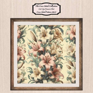 Springtime Cross Stitch Pattern, Floral Cross Stitch, Flower Cross Stitch, Spring Cross Stitch, Vintage. The Cross Stitch Collection 580.01