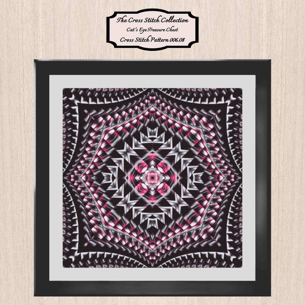 Modern Art Cross Stitch Pattern 006.08.  Art Deco Cross Stitch, Southwest Cross Stitch. Abstract Cross Stitch. The Cross Stitch Collection.