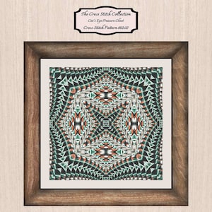 Modèle de point de croix sud-ouest 002.02. Point de croix, point de croix art moderne, point de croix art déco, broderie. La collection point de croix