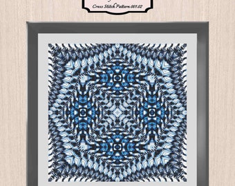 Cross Stitch Pattern 001.02.  The Cross Stitch Collection. Modern Art Cross Stitch, Art Deco Cross Stitch, Abstract Cross Stitch, Embroidery