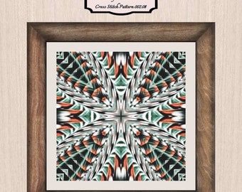 Southwest Cross Stitch Pattern 002.08. Cross Stitch, Modern Art Cross Stitch, Art Deco Cross Stitch, Embroidery. The Cross Stitch Collection