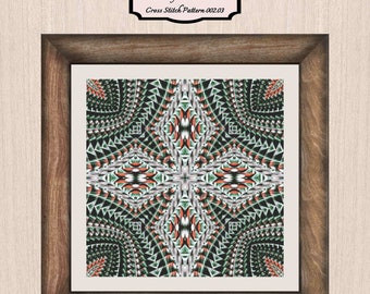 Southwest Cross Stitch Pattern 002.03. Cross Stitch, Modern Art Cross Stitch, Art Deco Cross Stitch, Embroidery. The Cross Stitch Collection