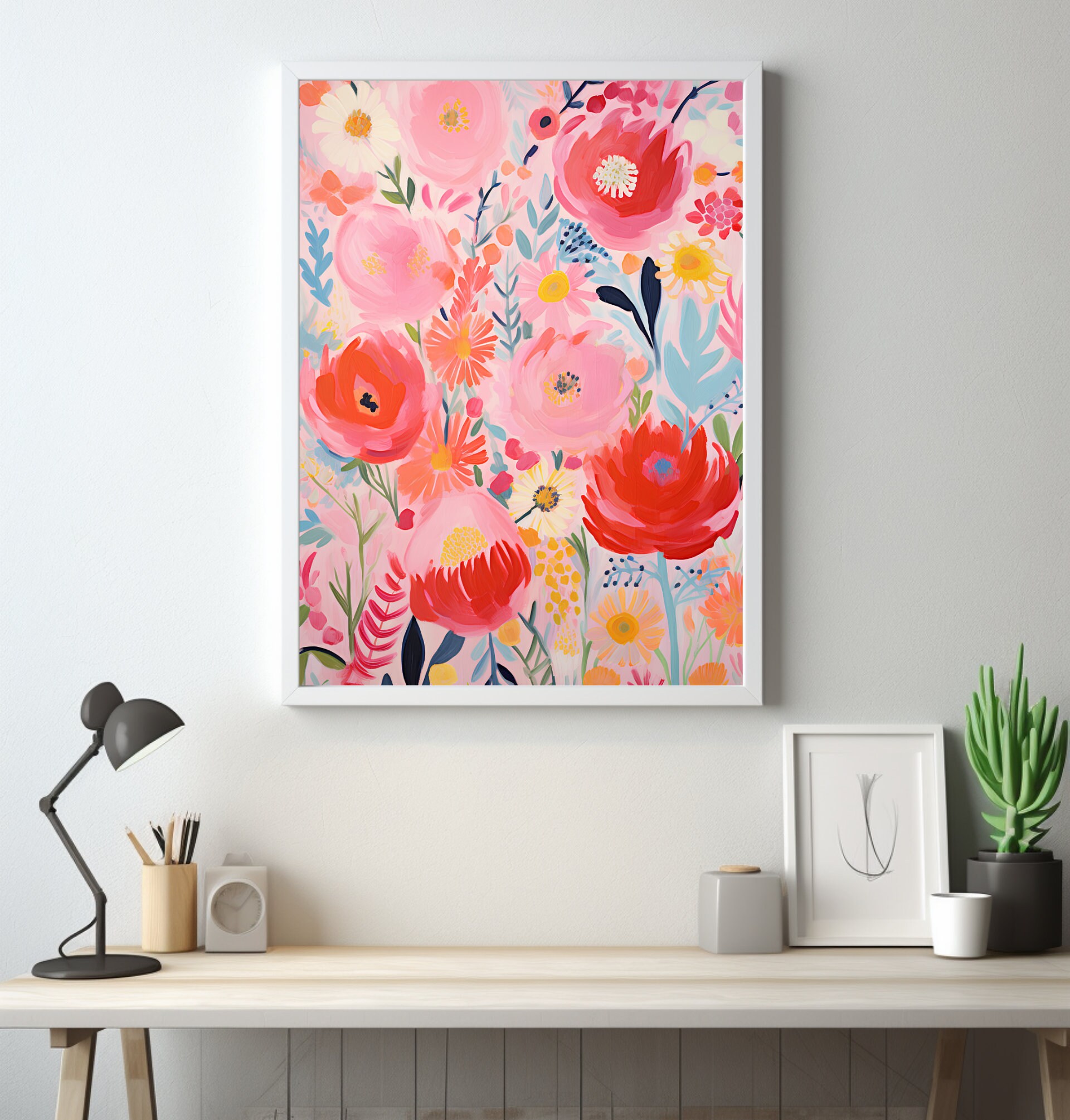 Abstract Floral Botanical Wall Art Colorful Art Abstract Wall Art ...