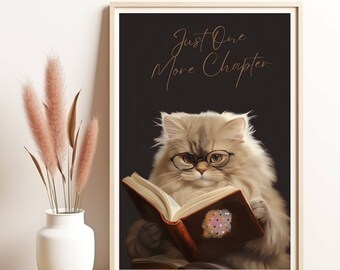 One More Chapter Book Lover Gift, Bookish Gift, Book wall art, Book print, Reader gift, Book Art, Bookish Poster, Bookish Decor, Bookworm