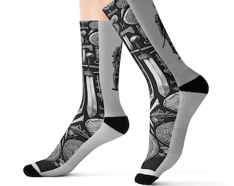 Chaussettes sublimation épée et bouclier viking