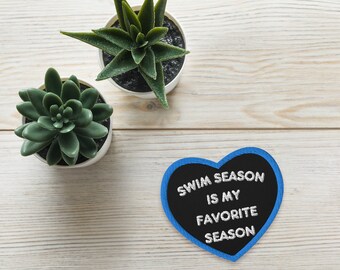 Swim Mom Patch, Swim Season ist Favorit, Swim Bestickte Patches