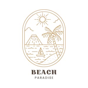 Camiseta gráfica Paraíso de playa