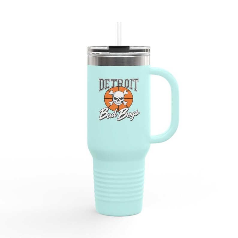 Bad Boys Detroit 40oz Tumbler | Stanley Style Retro Basketball Mug image 6