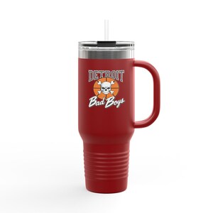 Bad Boys Detroit 40oz Tumbler | Stanley Style Retro Basketball Mug image 2