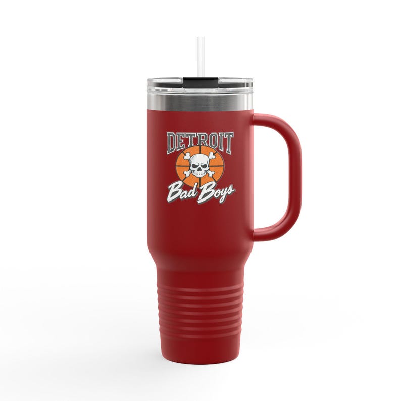 Bad Boys Detroit 40oz Tumbler | Stanley Style Retro Basketball Mug image 2
