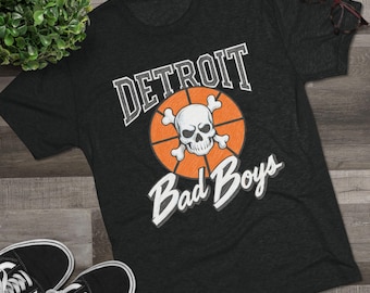 Detroit Bad Boys Tee: Vintage Basketball Champions Tri-Blend Shirt