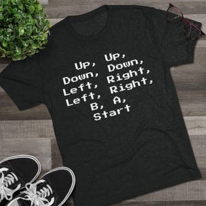 Retro Gaming Cheat Code Shirt | Classic Arcade Nostalgia Tee