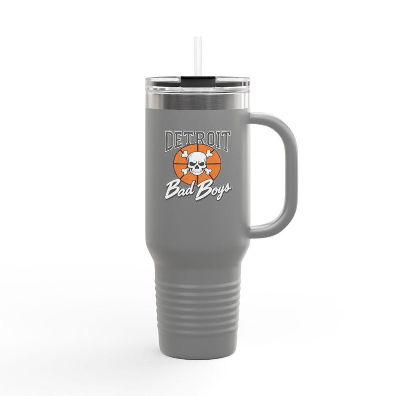 Bad Boys Detroit 40oz Tumbler | Stanley Style Retro Basketball Mug image 5