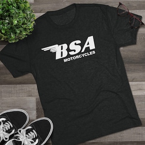 Vintage BSA Motorcycles T-Shirt | Retro British Biker Cafe Racer Tee