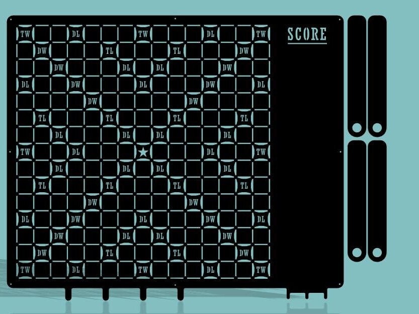 Wall Hanging Scrabble Board Cut Out DXF Etsy