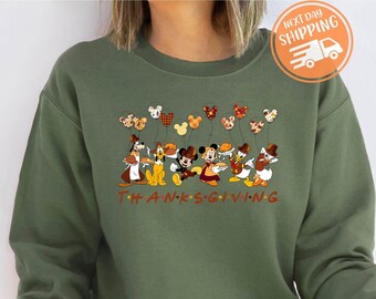 Thanksgiving Disney Sweatshirt, Disney Sweatshirt, Thankful Disney Sweatshirt, Mickey and Friends Shirt, Thanksgiving Gifts, Thankful Hoodie