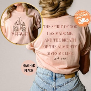 Floral YHWH Lungs Christian Shirt, Bible Verse Shirt, Christian Sweatshirt, Christian Women Hoodie, Faith Shirt, Two Sided T-shirt