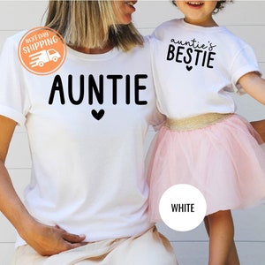Personalized Auntie And Aunties Bestie Shirts, Auntie Me Sweatshirts, Aunt Shirt, Aunt Niece Shirts, Best Gifts For Aunt, Auntie Nephew