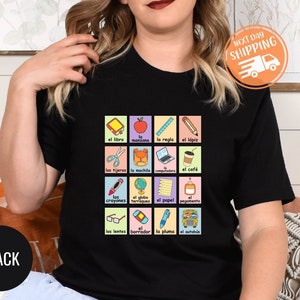 Camiseta de maestra, lotería de maestra, camiseta de maestra, equipo de lenguaje dual, maestra bilingüe, maestra de español, maestra de español, maestra bilingüe