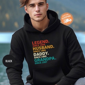 Custom Papa Sweatshirt With Years, Papa With Year Sweatshirt, Gift For Grandpa ,Father&#39;s Day Sweatshirt, Legend Husband Dad Papa Hoodie