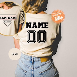 Custom Baseball Mom Shirts, Personalized Baseball Sweatshirt, Game Day Baseball, Name and Number Baseball Hoodie, Baseball Team,Baseball Tee