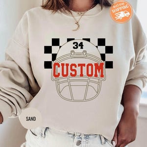 Custom Football Sweatshirt, Football Mama Sweatshirt, Game Day Hoodie, Personalized Football Hoodie, Retro Football Hoodie, Football Season