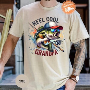 Reel Cool Grandpa Fishing Retro Shirt, Fishing Gift for Grandpa, Fishing Grandpa Funny Sweatshirt, Father's Day Gift, Gift Form Grandkids