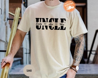 Custom Uncle Shirt ,With Kids Names, Custom Uncle Shirt, Personalized Shirt For Uncle Father&#39;s Day Shirt ,New Uncle Shirt ,Birthday Gift
