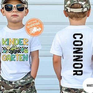 Custom Back to School Shirt, Boys Kindergarten Shirt, Personalized Kids Name Shirt, Custom Kindergarten T-shirt, Kindergarten Kids Shirt
