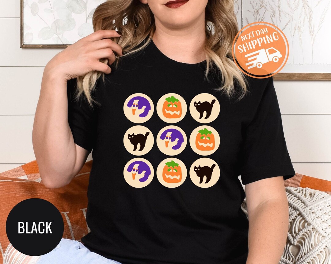 Camiseta De Halloween Para Mujer Con Diseño De Gato Negro Y Calabaza - Manga Larga, Cómoda, Perfecta Para La Temporada De Terror