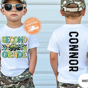 Custom Back to School Shirt, Boys Second Grade Shirt, Personalized Kids Name Shirt, Custom Second Grade T-shirt, Second Grade Kids Shirt