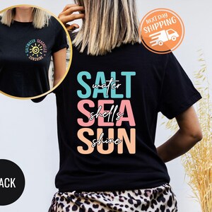 Salt Sea Sun Shirt, Trendy Summer Shirt, Beach Shirt, Retro Summer Shirt, Summer Vacation Shirt, Beach Vibes, Summer Gift