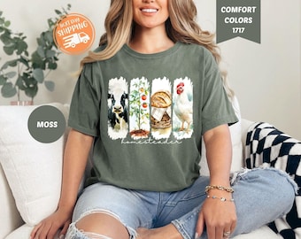 Comfort Colors Homesteader Shirt, Watercolor Farm Life Tee, Gardener Outfit
